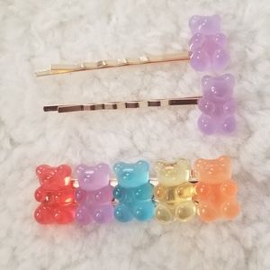 Gummy Bear Hair Assesories Clips 3 pc Set New